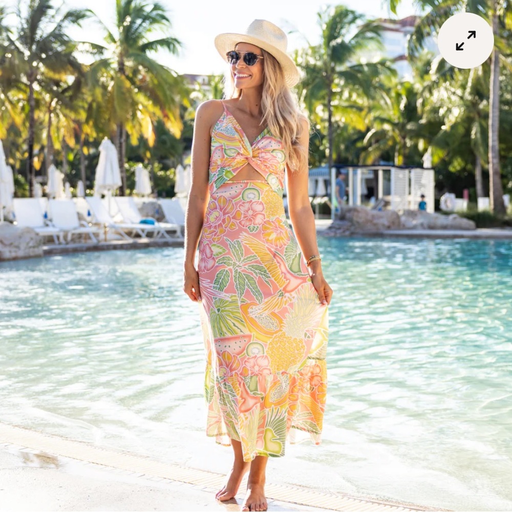 Kenny Flowers Bahamas Twist Front Dress